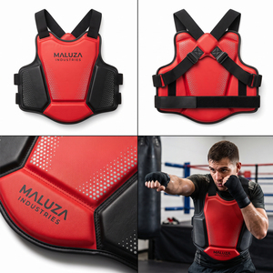 Protège-poitrine de boxe professionnel en mousse haute densité, protection des côtes, pour Sanda, Karaté, arts martiaux, entraînement, combat, protection corporelle en PU - Product Image 5