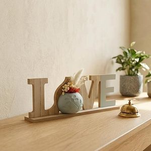 Bamboo Family Letter Table <b>Baptism</b> <b>Decor</b> Freestanding Contemporary Design Stocked Self-adhesive Home Office Shelf Display - Product Image 5