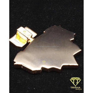 Collar Hip Hop de Lujo con Colgante de Letra Certificado por GIA, con Diamantes Cultivados en Laboratorio VVS, en Plata de Ley 925 Chapada en Rodio y Oro - Product Image 2