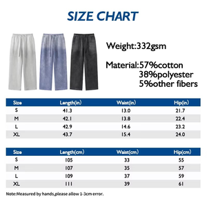 Ensembles de survêtements streetwear pour hommes, épais, en molleton respirant, avec sweat-shirts à col rond et pantalons de survêtement, effet délavé Monkey Wash et usé - Product Image 3