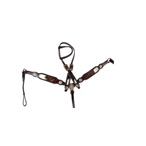 Ensemble de têtière et de peitorale en cuir Hairon de qualité supérieure, équipement d'équitation durable, équipement équestre, cuir de qualité export. - Product Image 3