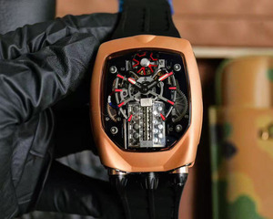 Reloj de pulsera para hombre, edición limitada, de lujo, con bisel mate en oro rosa, correa de caucho, deportivo, informal, de negocios, tourbillon, automático, mecánico - Product Image 2