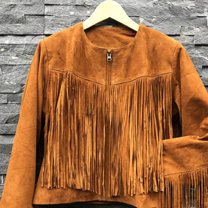 Custom Women Leather <b>Jacket</b> Western Style New <b>Fringe</b> Style Real Suede Leather Cowgirl <b>Jacket</b> Ladies Biker <b>Jacket</b> - Product Image 6