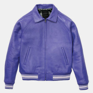 2024 New OEM Custom Fashion Outdoor Men Streetwear Bomber <b>Leather</b> <b>Jacket</b> - Product Image 4