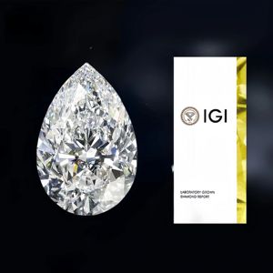 Diamant de laboratoire certifié IGI, taille poire, couleur D E F, clarté VVS VS, diamant brillant non monté pour bijoux de fiançailles, meilleur prix - Product Image 1