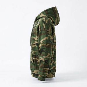 Sweat à capuche décontracté tendance à imprimé camouflage avec poche kangourou et cordon de serrage - Product Image 2