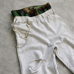 Pantalon large pour femme Glory Custom Distressed, qualité supérieure, 100% coton molletonné, grammage lourd, vente en gros OEM - Product Image 5