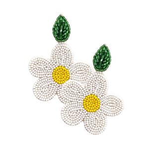 เครื่องประดับแฟชั่นเมล็ดพันธุ์ลูกปัดปักต่างหูจากอินเดียทำด้วยมือหลายสีต่างหูสำหรับผู้หญิงและเด็กผู้หญิง - Product Image 4