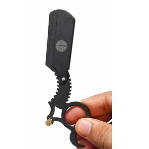 XPERSIS Professional Finger Insert Handle Barber Straight <b>Edge</b> Shaving Razor <b>Black</b> Dragon - Product Image 2