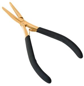 Flat Tip Hair Extension Pliers Hair Tools Stainless Steel Pliers With Black Handle Professional Tool for Install and Remove - Product Image 1