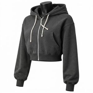 High Quality Crop Top <b>Hoodie</b> for Women 100% Cotton Wholesale Price Breathable <b>Lightweight</b> <b>Hoodies</b> - Product Image 2