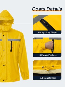 Combinaison de pluie unisexe légère pour la randonnée, le camping, les voyages et le trekking, avec une tenue extérieure imperméable et confortable - Product Image 5