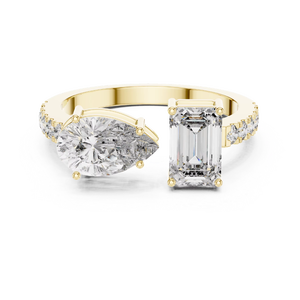 Pacho 2.1ct <b>Emerald</b> Cut Moissanite Pave Setting Rhodium Plated 925 Sterling <b>Silver</b> GRA Certified Handmade Luxury Engagement <b>Ring</b> - Product Image 3