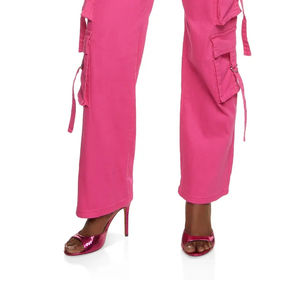 Pantalon cargo ample pour femme, fabriqué par des professionnels, en matière confortable, tendance, pantalon cargo ample pour femme à prix avantageux - Product Image 5