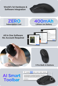 Ratón USB Blanco Simple e Inteligente con IA, Reconocimiento de Voz, Gestión de Documentos OCR, Retroiluminación RGB, Diseño Cómodo para Uso con Portátiles - Product Image 3