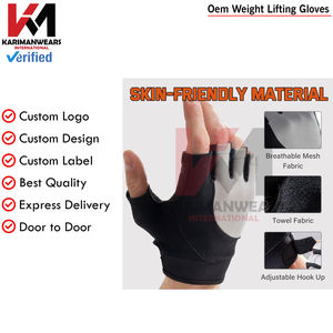 Gants de musculation personnalisés avec logo, rembourrage résistant aux chocs pour l'entraînement en salle de sport industrielle, vente en gros en usine - Product Image 5