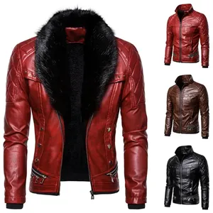 High Quality <b>Men</b> Genuine Leather Canvas Winter <b>Jacket</b> 2026 New Style OEM Custom Production Available - Product Image 1