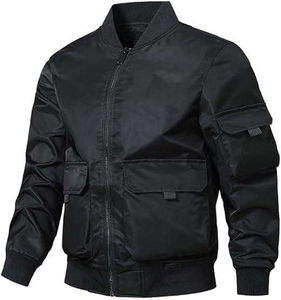 Chaqueta Bomber para Hombre, Nueva, Moderna y Ecológica, de Alta Calidad, con Cuello en V, Resistente al Viento, Transpirable, para Invierno, con Logotipo Frontal - Product Image 2