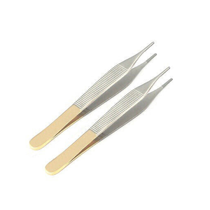 Pinza de tejido Micro Adson de alta calidad, pinza lisa TC de 12 cm, instrumento de ortodoncia de acero inoxidable, clase II CE - Product Image 1