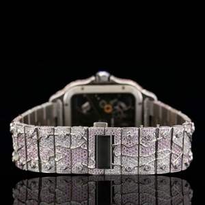 Reloj de Diamantes Cultivados en Laboratorio de Alta Calidad, Totalmente Nuevo, con Incrustaciones de Diamantes Incoloros para Hombre, Precio al por Mayor de la Mejor Calidad - Product Image 3