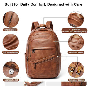 Mochila de cuero de moda de nuevo estilo, hecha en Pakistán, de primera calidad, venta directa de fábrica. - Product Image 6