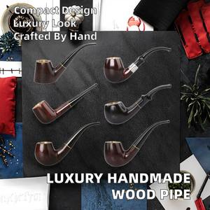 Pipe à tabac artisanale en bois massif naturel, finition polie, écologique, par Madiha Art and Crafts - Product Image 3
