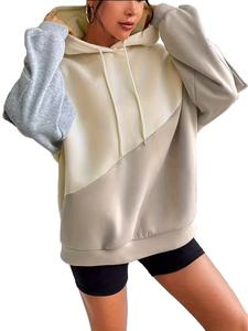 Sudadera con capucha y cremallera para mujer con bordado personalizado, sudadera deportiva de poliéster y algodón, forro polar liso de punto para niños, estilo formal - Product Image 3