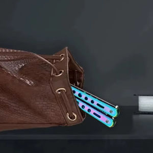 Peine de Acero Inoxidable Plegable 1 Unidad, Peine Tipo Mariposa de Acero Inoxidable, Herramienta de Peluquería para Barba y Bigote - Product Image 6