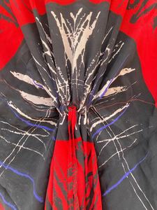 Blanco y Negro Tie Dye Kaftan caftan Tie Dye vestido Resort wear crucero Lounge wear - Product Image 4