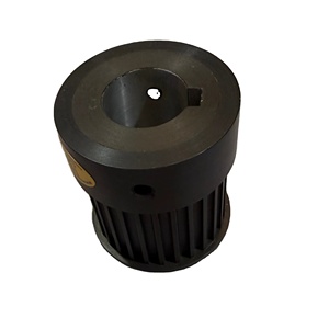 28T 8M HTD TIMING <b>PULLEY</b> 30MM BELT WIDTH ALUMINIUM STEEL MATERIAL FLANGE FITTED BLACKODISED ANODISED - Product Image 3