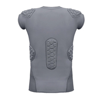 Maillot de compression à manches courtes rembourré personnalisé pour le football et le rugby – Protection intégrée