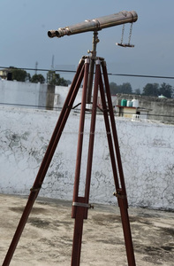 Cổ điển hải lý Brass Ống nhòm hải lý Brass 18 "Ống nhòm với tầng thường vụ bằng gỗ Tripod đứng - Product Image 5