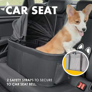 Poussette pour animaux de compagnie à quatre roues TH-PPS-503 durable avec porte-gobelet à auvent réglable et cabine spacieuse - Product Image 4