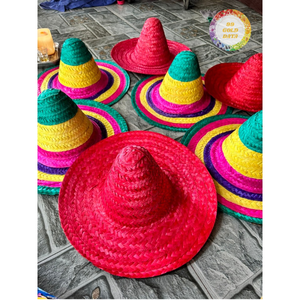Sombrero Mexicano de Paja con Bordado a Mano de Alta Calidad, Estilo Nuevo, Divertido para Fiestas en la Playa, Color México - CARYLN - Product Image 5