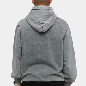 Sweat-shirt à capuche Y2K d'hiver 400 Gsm avec impression numérique personnalisée pour homme, surdimensionné, délavé à l'acide, écologique, OEM - Product Image 2