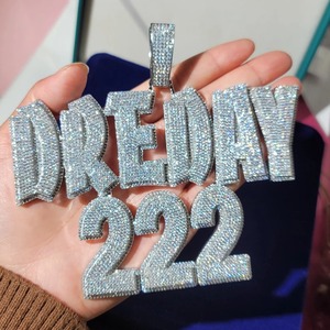 Collier pendentif lettre en diamant Moissanite le plus demandé pour cadeau d'anniversaire et tenue de soirée, disponible en grande quantité - Product Image 2