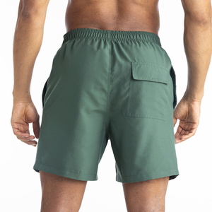 Trajes de Baño Personalizados para Hombre, Color Sólido, Transpirables, Ecológicos, de Secado Rápido, con Cierre de Cordón, Logotipo Frontal, Casuales, de Poliéster/Algodón - Product Image 3
