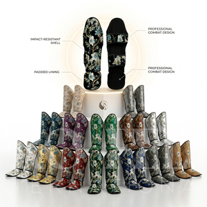 Custom Boxing Manufacturer Muay Thai <b>Shin</b> <b>Guards</b> <b>MMA</b> Kickboxing Training High Density Foam Padding Protective Leg <b>Guards</b> Unisex - Product Image 1