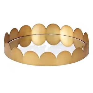 Bandeja de Metal de Estilo Premium para Servir Chocolate y Postres, Bandeja Moderna para Exhibición de Dulces en la Mesa de Comedor - Product Image 5