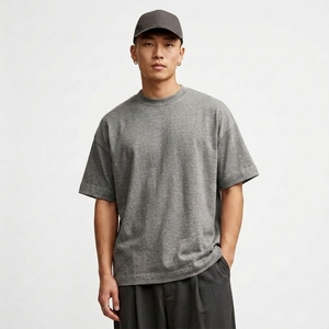 Camiseta de algodón 100% de corte regular para hombre, de gramaje pesado, con estampado personalizado de alta calidad, estilo unisex, camiseta de jersey con efecto lavado a la piedra. - Product Image 5
