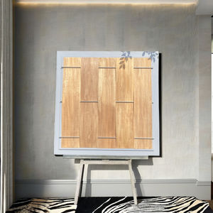 Art mural abstrait moderne en panneau de bois 3D cadre noir personnalisable motif coloré bonne vente Art mural décoratif - Product Image 1