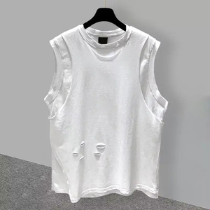 Débardeur de musculation pour homme, épaules larges, sans manches, 100% coton, gilet de sport, tee-shirt de musculation, chemise d'entraînement athlétique respirante - Product Image 5