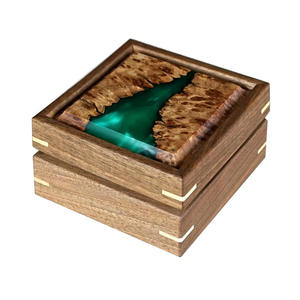 Resin Finishing New Fashionable Design Trinket <b>Box</b> Wedding Ring <b>Earring</b> Bracelet Necklace Decorative Wooden Jewellery <b>Box</b> - Product Image 1
