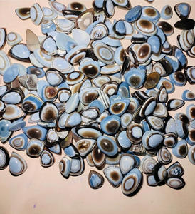 Oeil d'opale bleu naturel cabochon de pierres précieuses en vrac poli mélange forme toutes tailles cabochon en cristal pour bijoux pendentif faisant des pierres précieuses - Product Image 2