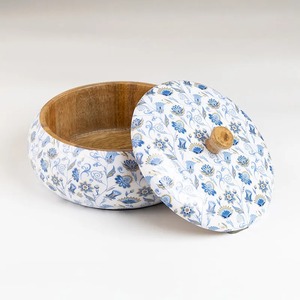 Boîte de rangement en bois émaillé poli, durable, isolée, antiadhésive, avec couvercle, design minimaliste écologique, faite à la main, 22 cm - Product Image 5