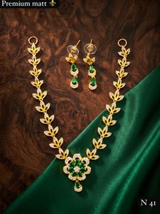 Fancy Collection High Quality Gold Plated Kundan Imitation Pearl Necklace Earring <b>Set</b> Women's Wedding Jewelry Latest Designed - Product Image 1