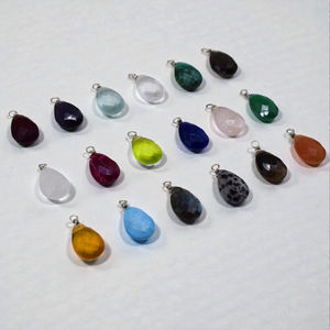 Natural Purple Quartz Peridot Teardrop Pendant Handcrafted Gold <b>Wire</b> Wrapped Faceted Gemstone Necklace for Women Fashion Jewelry - Product Image 3