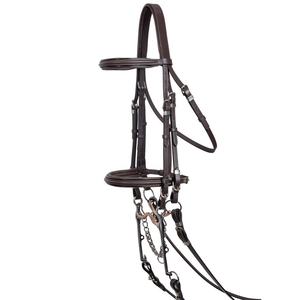 Bride de cheval en cuir rembourré Brides d'équitation équestre faites sur cuir indien - Product Image 1