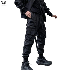 Pantalons de style urbain multi-poches avec sangles réglables et boucles utilitaires, nouvelle arrivée, vêtements techniques personnalisés - Product Image 3