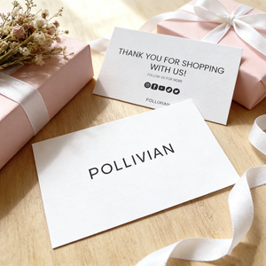 Iconos Personalizados para Redes Sociales, Tarjeta de Agradecimiento Empresarial Elegante y Minimalista con Acabado Blanco Mate para Comprar con Nosotros - Product Image 2